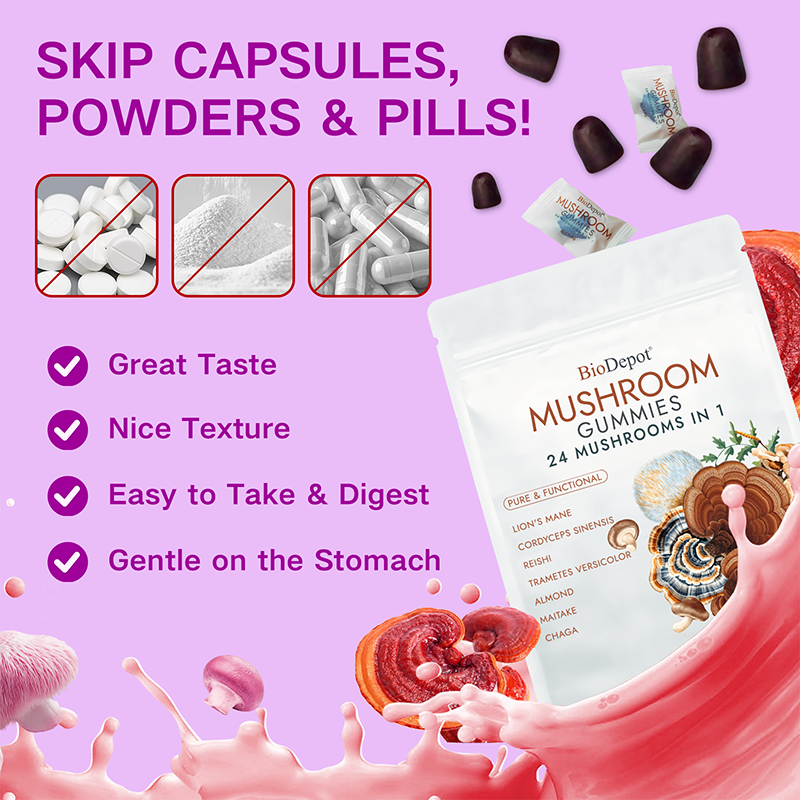 Mushroom Gummies for Women – Dopamine Boost, Mood Support & Vaginal Health – pH Balance, Body Odor Control & Sleep Aid – Vegan Fruiting-Body Blend with Mega Lion’s Mane, Reishi & Cordyceps, Relieve Fatigue & Build Emotional Resilience